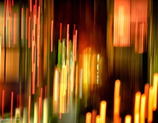 An ICM photo turns the view outside my living room window into something magical.The colours that emerged in the image really speak to the 1960's vintage of our neighbourhood. Neighbourhood Lights